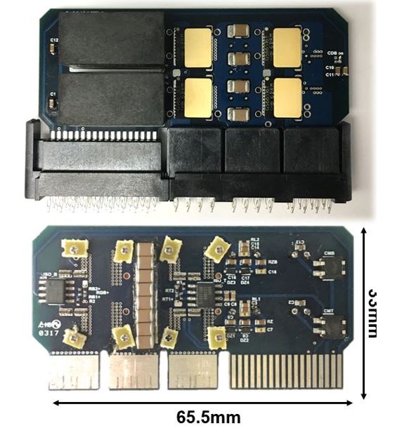 Image of switching cell design of two GaN HEMTs paralleled.